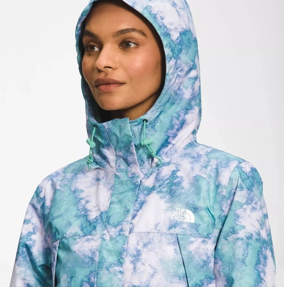 NWOT North Face Antora Print Large Parka DryVent Mid Length Jacket Mothers Day ❤ - Picture 4 of 16